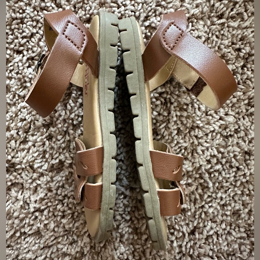 Rachel Shoes Brown Strappy Sandals – Girls Size 8 - Picture 4 of 5
